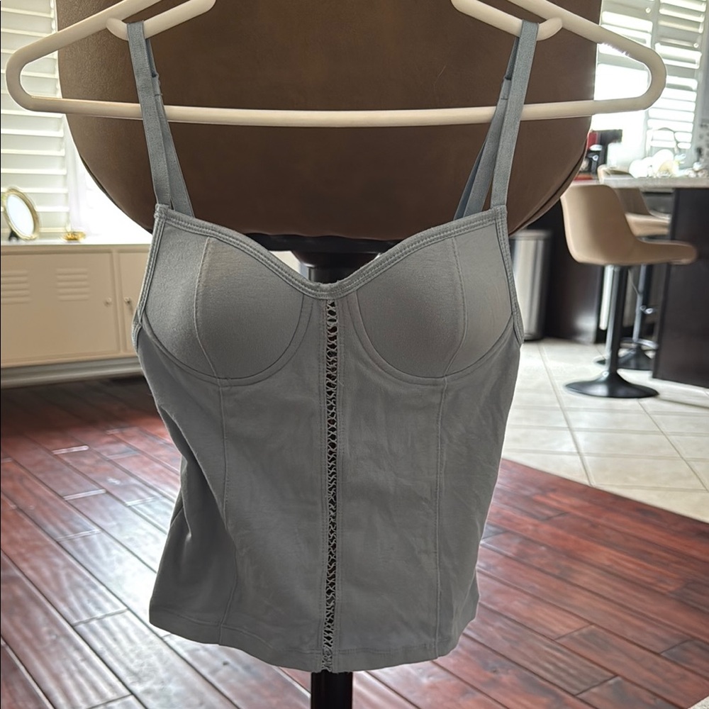 Gray Spaghetti Strap Top